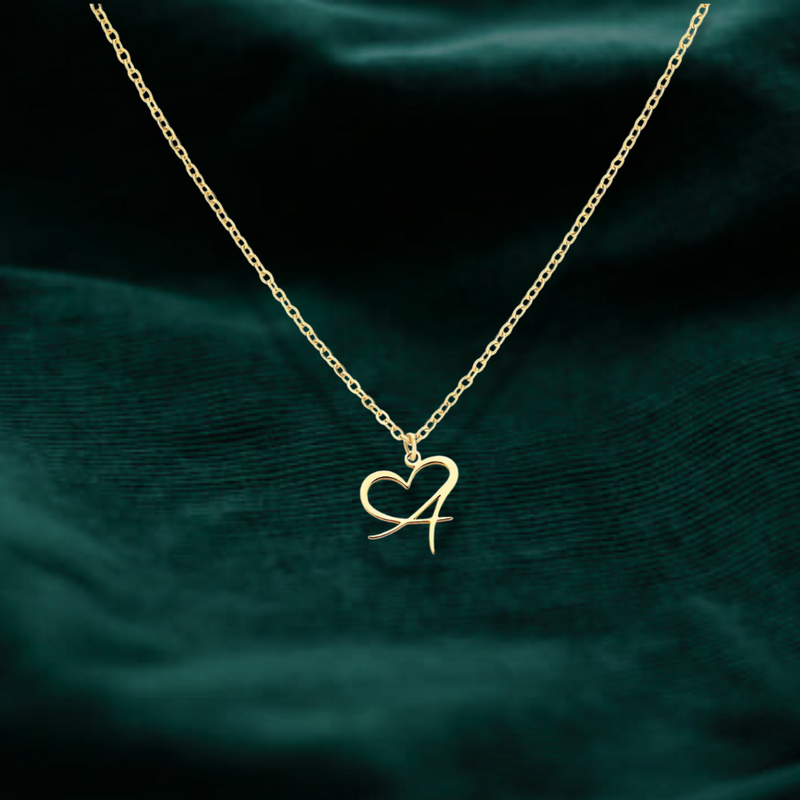 Cursive Heart Necklace