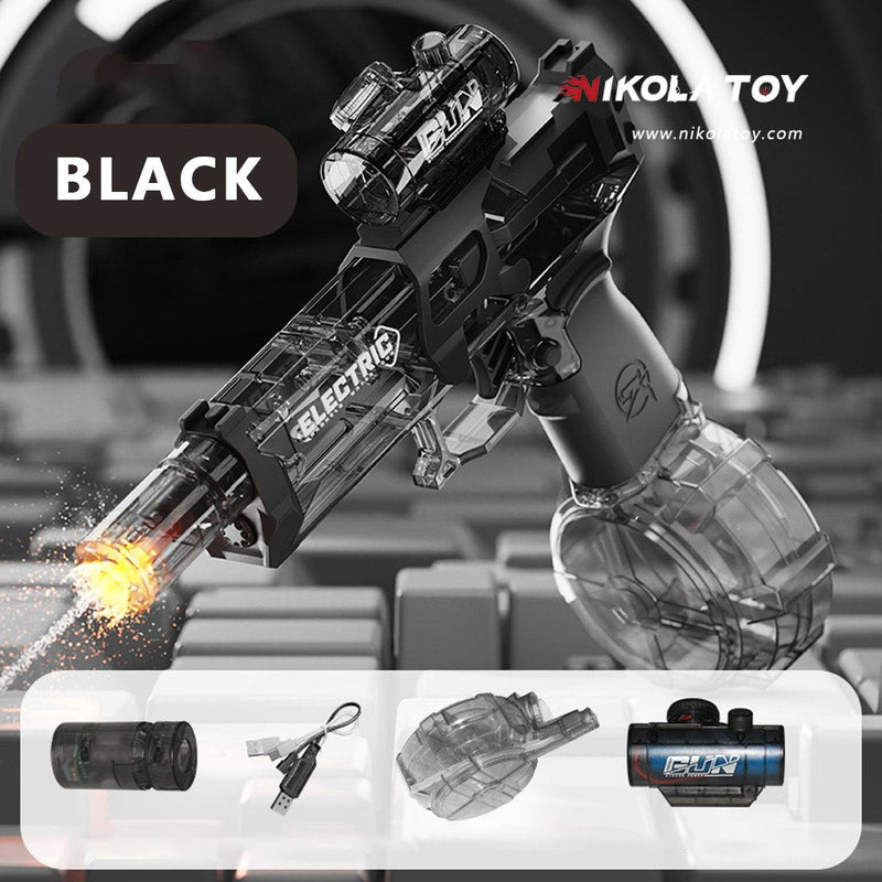 High performance electric flashing light water gun