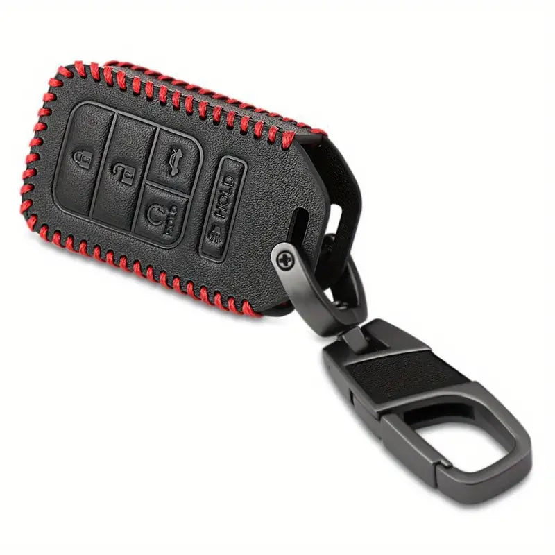 PU Leather, 5 Button, Car Key Case Cover For Honda