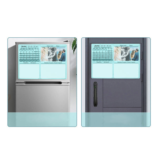 Aesthetic Silicone Magnetic Calendar for Refrigerator, DIY Fridge Calendar Magnet for Easy Organizing - Nature