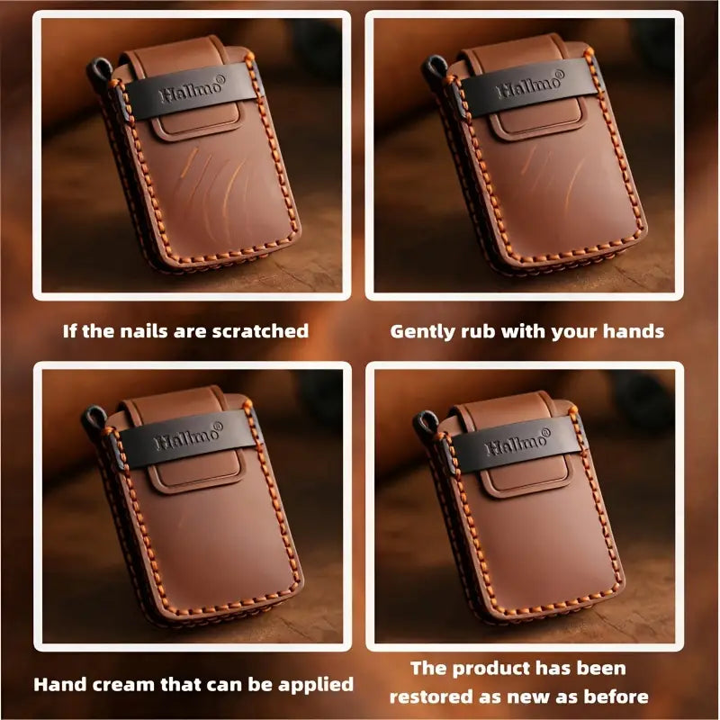 Premium Genuine Leather Key Fob Cover for Toyota