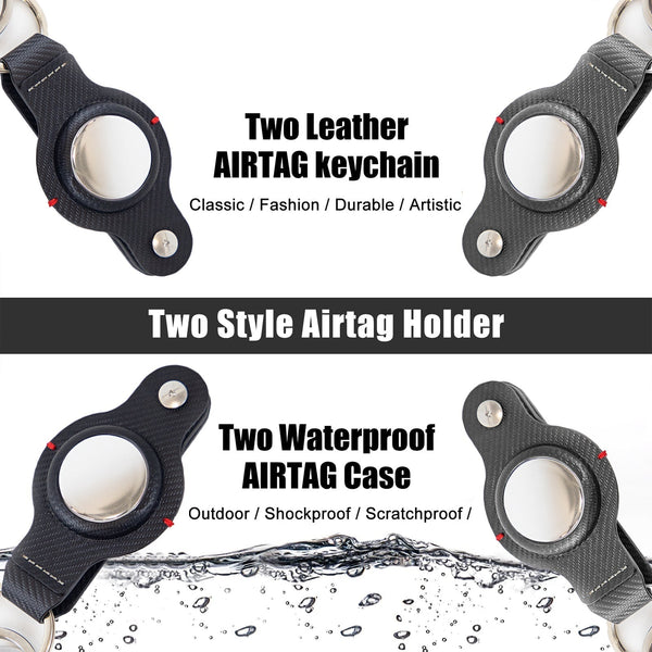 AirTag Secure Holder with Key Ring: Stylish, Durable Keychain Accessory