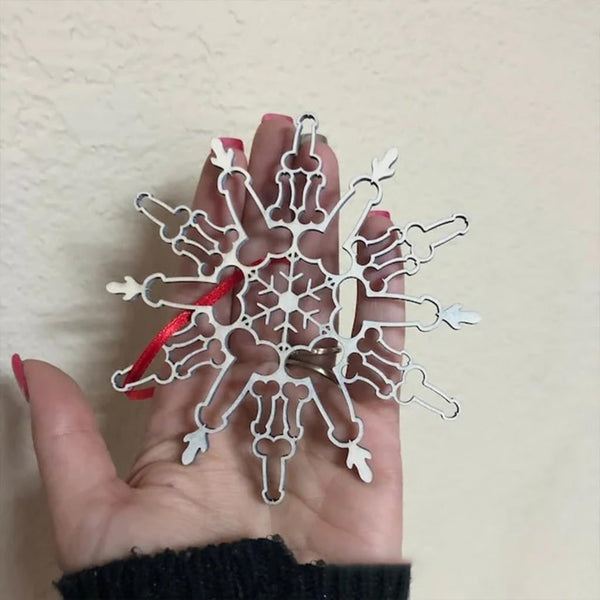 Weiner Snowflake Ornament