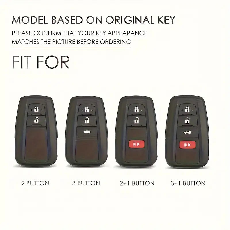 Premium Genuine Leather Key Fob Cover for Toyota