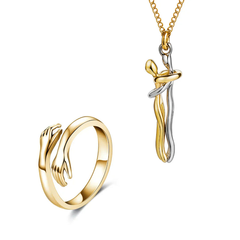 Unity Hug Necklace + Ring Set
