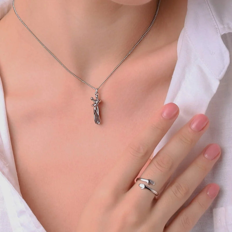 Unity Hug Necklace + Ring Set