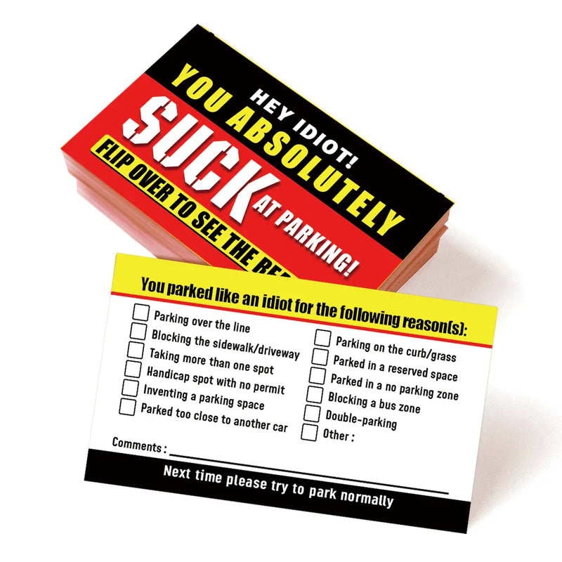 Stop Bad Parking Cards® (50 Pack)