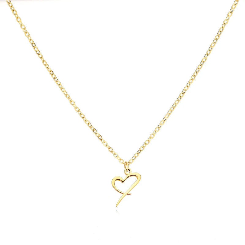 Cursive Heart Necklace