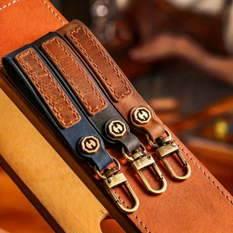 Premium Genuine Leather Key Fob Cover for Toyota