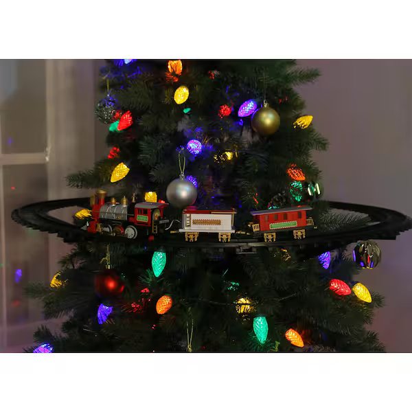 9 ft. Christmas Tree Train Set