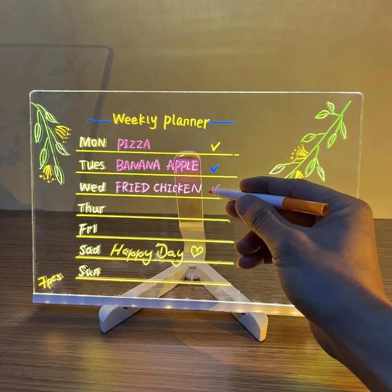 LED Note Board + 7 Markers