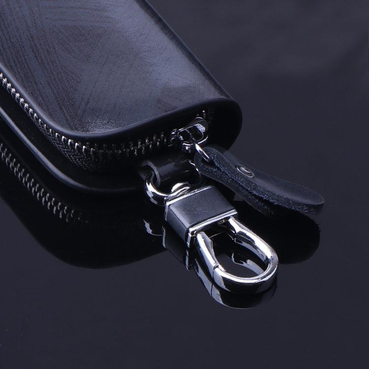 Wood Grain Leather Car Key Case